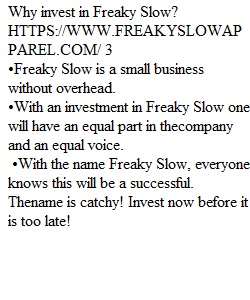 Visual Proposal Freaky Slow